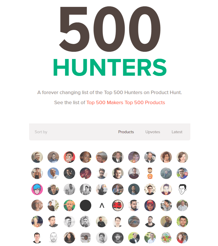 Find hunters at 500 Hunters