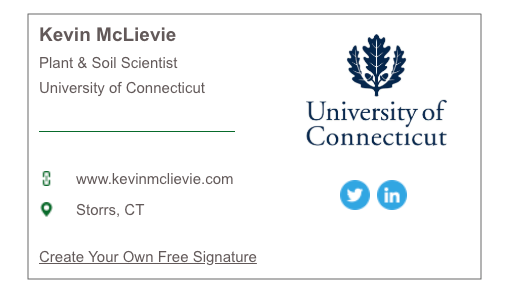 Email signature example with logo