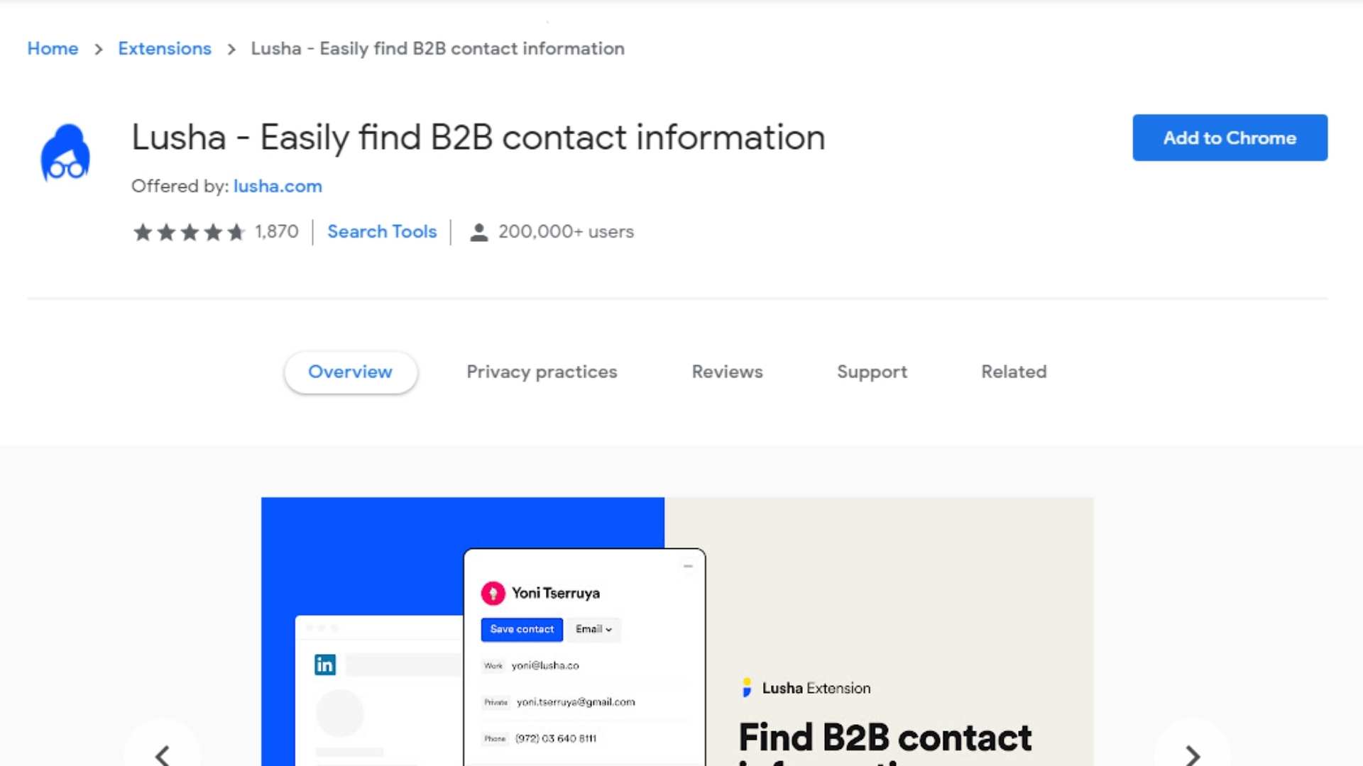 Find B2b Contact Lusha