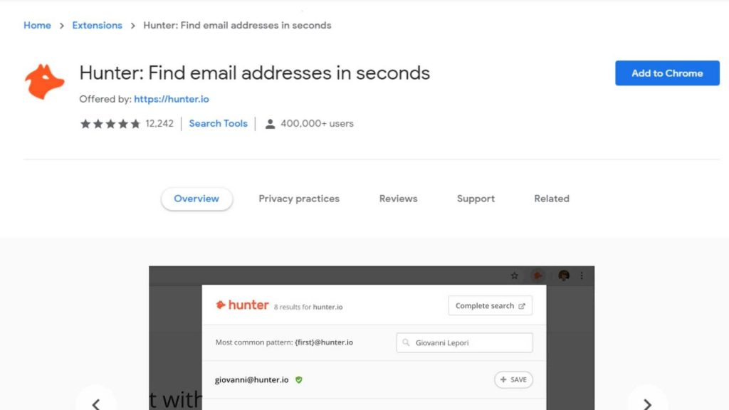 Hunter Email Finder Tool