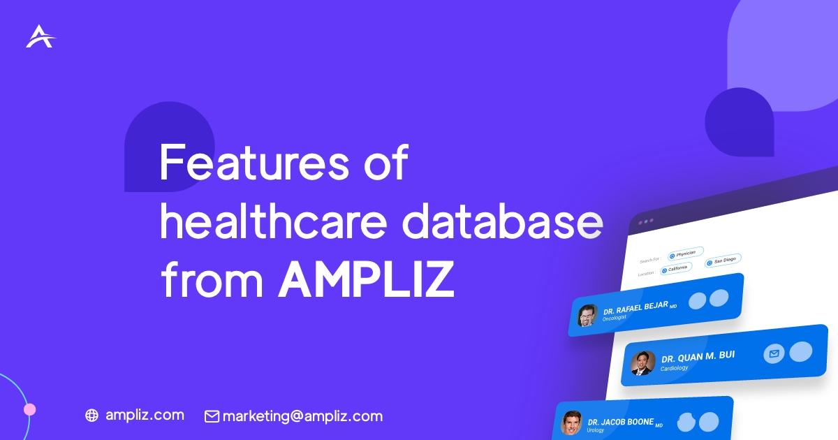 Features of healthcare database from AMPLIZ Features of healthcare database from AMPLIZ