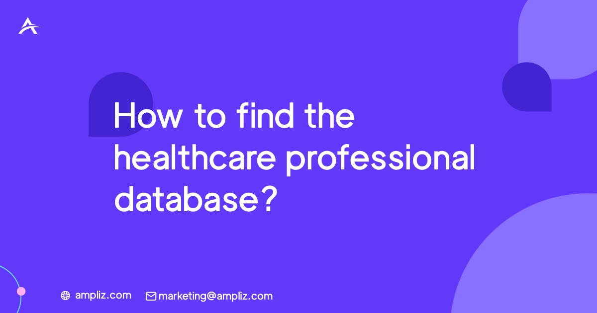How to find the healthcare professional database