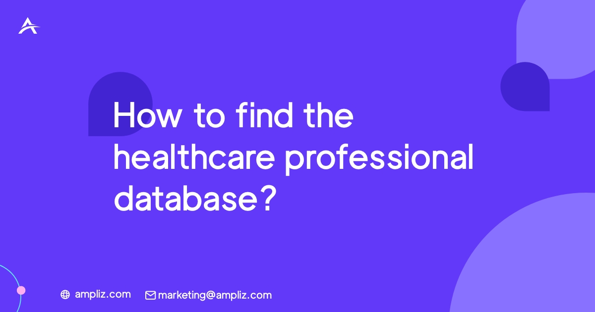 How to find the healthcare professional database How to find the healthcare professional database