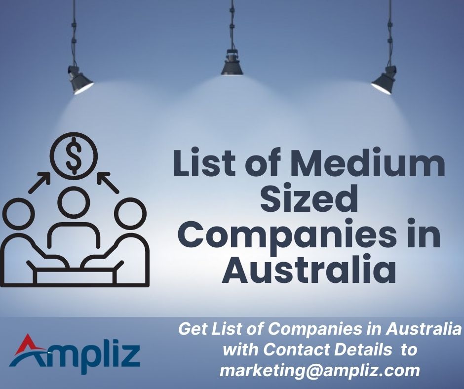 Medium Sized list of companies in Australia